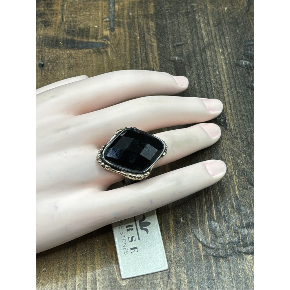 Barse Charlotte Ring-Black Onyx- Bronze & Gunmetal -8-NWT - Picture 5 of 7